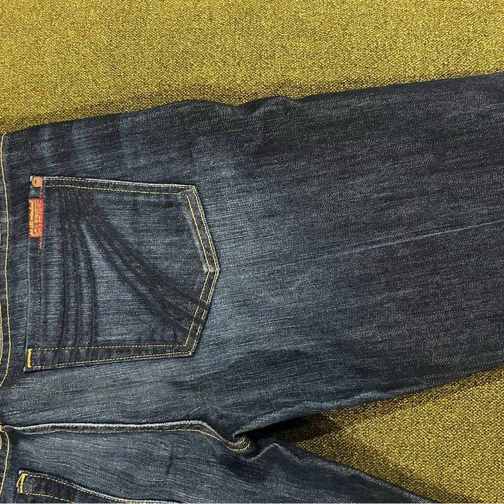 NWOT 7 For All Mankind Dark Blue Boot Cut Jeans 31inch inseam - Picture 4 of 6